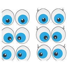 Eyes Comic Cartoon Fun Funny Toon Premium Plush Fleece Blanket (medium) by Ndabl3x