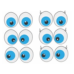 Eyes Comic Cartoon Fun Funny Toon Premium Plush Fleece Blanket (extra Small) by Ndabl3x