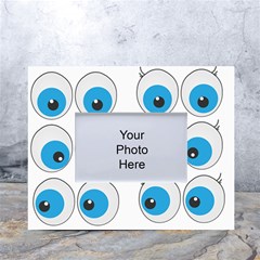 Eyes Comic Cartoon Fun Funny Toon White Tabletop Photo Frame 4 x6  by Ndabl3x