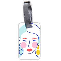 Art Womens Lovers Luggage Tag (one Side) by Ndabl3x