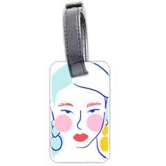 Art Womens Lovers Luggage Tag (two Sides) by Ndabl3x