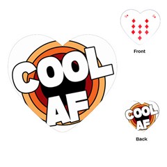 Cool Af Cool As Super Playing Cards Single Design (heart) by Ndabl3x