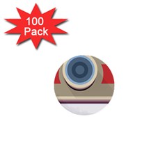 Photo Camera Machine Colorful Art 1  Mini Buttons (100 Pack)  by Ndabl3x