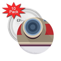 Photo Camera Machine Colorful Art 2 25  Buttons (10 Pack)  by Ndabl3x