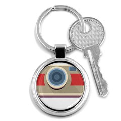 Photo Camera Machine Colorful Art Key Chain (round) by Ndabl3x