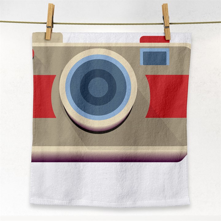 Photo Camera Machine Colorful Art Face Towel