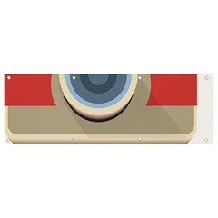 Photo Camera Machine Colorful Art Banner And Sign 9  X 3  by Ndabl3x