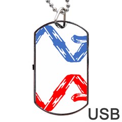 Arrow Up Down Dog Tag Usb Flash (two Sides) by Ndabl3x