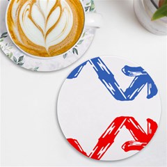 Arrow Up Down Uv Print Round Tile Coaster by Ndabl3x