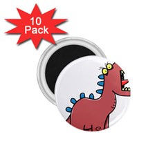 Dinosaur Dragon Drawing Cute 1 75  Magnets (10 Pack)  by Ndabl3x