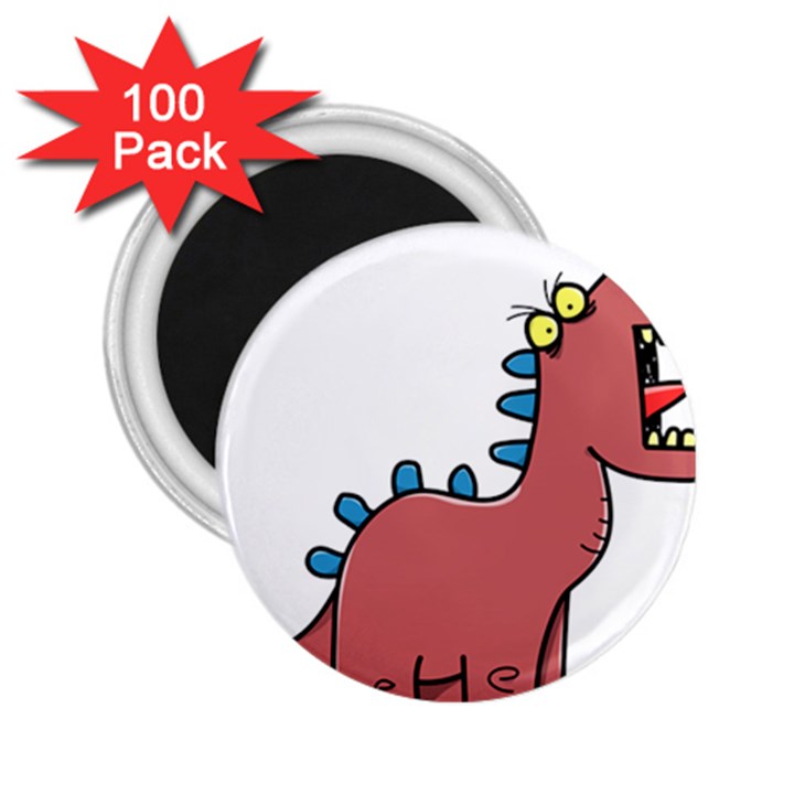 Dinosaur Dragon Drawing Cute 2.25  Magnets (100 pack) 