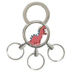 Dinosaur Dragon Drawing Cute 3-ring Key Chain by Ndabl3x