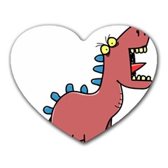 Dinosaur Dragon Drawing Cute Heart Mousepad by Ndabl3x