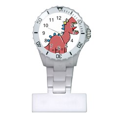 Dinosaur Dragon Drawing Cute Plastic Nurses Watch by Ndabl3x