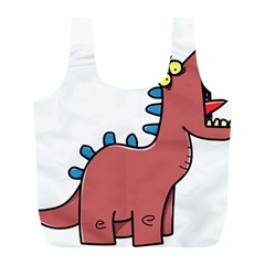 Dinosaur Dragon Drawing Cute Full Print Recycle Bag (l) by Ndabl3x