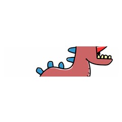 Dinosaur Dragon Drawing Cute Oblong Satin Scarf (16  X 60 ) by Ndabl3x