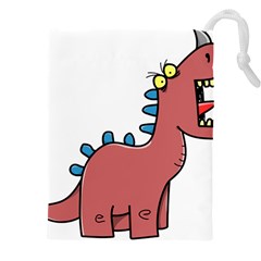 Dinosaur Dragon Drawing Cute Drawstring Pouch (4xl) by Ndabl3x