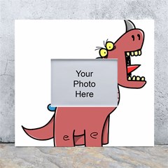 Dinosaur Dragon Drawing Cute White Wall Photo Frame 5  X 7  by Ndabl3x