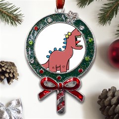 Dinosaur Dragon Drawing Cute Metal X mas Lollipop With Crystal Ornament by Ndabl3x