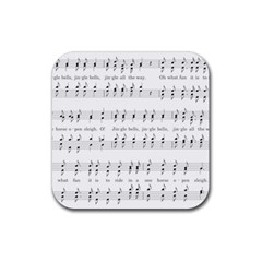 Jingle Bells Song Christmas Carol Rubber Coaster (square) by Ndabl3x