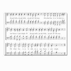 Jingle Bells Song Christmas Carol Postcards 5  X 7  (pkg Of 10) by Ndabl3x