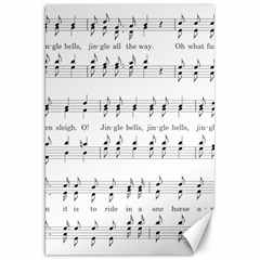 Jingle Bells Song Christmas Carol Canvas 20  X 30  by Ndabl3x