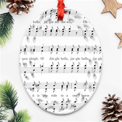 Jingle Bells Song Christmas Carol Ornament (oval Filigree) by Ndabl3x