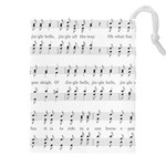 Jingle Bells Song Christmas Carol Drawstring Pouch (5XL) Front