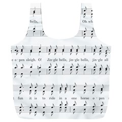 Jingle Bells Song Christmas Carol Full Print Recycle Bag (xxl) by Ndabl3x