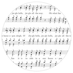 Jingle Bells Song Christmas Carol Round Trivet by Ndabl3x