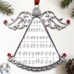 Jingle Bells Song Christmas Carol Metal Angel with Crystal Ornament Front