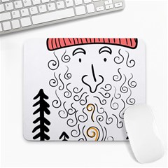 Santa Claus Cabin Hut Campfire Large Mousepad by Ndabl3x