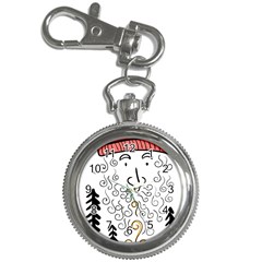 Santa Claus Cabin Hut Campfire Key Chain Watches by Ndabl3x