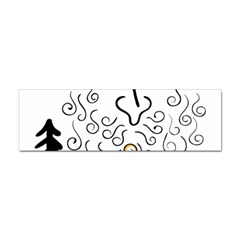 Santa Claus Cabin Hut Campfire Sticker (bumper) by Ndabl3x