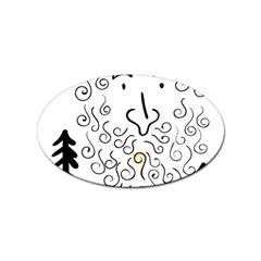 Santa Claus Cabin Hut Campfire Sticker Oval (10 Pack) by Ndabl3x