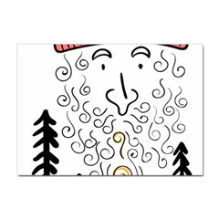 Santa Claus Cabin Hut Campfire Sticker A4 (10 Pack) by Ndabl3x