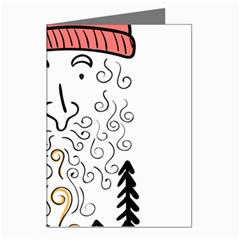 Santa Claus Cabin Hut Campfire Greeting Cards (pkg Of 8) by Ndabl3x