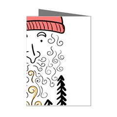 Santa Claus Cabin Hut Campfire Mini Greeting Cards (pkg Of 8) by Ndabl3x