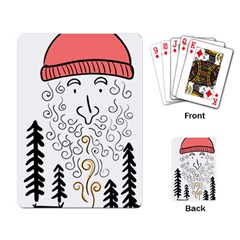 Santa Claus Cabin Hut Campfire Playing Cards Single Design (rectangle) by Ndabl3x