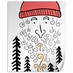 Santa Claus Cabin Hut Campfire Canvas 16  X 20  by Ndabl3x