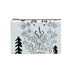 Santa Claus Cabin Hut Campfire Cosmetic Bag (medium)