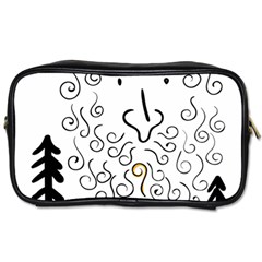 Santa Claus Cabin Hut Campfire Toiletries Bag (one Side) by Ndabl3x