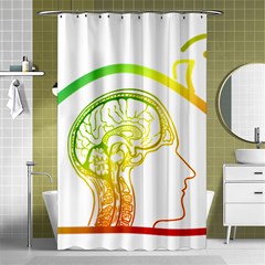 Throughts Construct Does Face Shower Curtain 48  X 72  (small)  by Ndabl3x