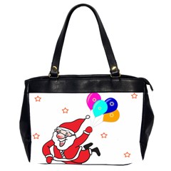 Nicholas Santa Claus Balloons Stars Oversize Office Handbag (2 Sides) by Ndabl3x