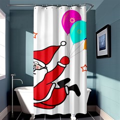 Nicholas Santa Claus Balloons Stars Shower Curtain 36  X 72  (stall)  by Ndabl3x