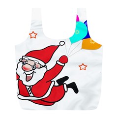 Nicholas Santa Claus Balloons Stars Full Print Recycle Bag (l) by Ndabl3x