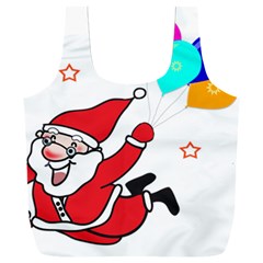 Nicholas Santa Claus Balloons Stars Full Print Recycle Bag (xxl) by Ndabl3x