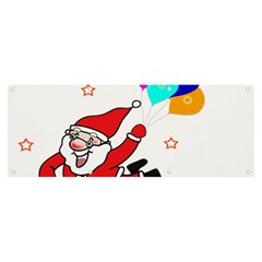 Nicholas Santa Claus Balloons Stars Banner And Sign 8  X 3  by Ndabl3x