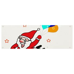 Nicholas Santa Claus Balloons Stars Banner And Sign 9  X 3  by Ndabl3x