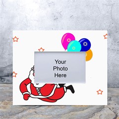 Nicholas Santa Claus Balloons Stars White Tabletop Photo Frame 4 x6  by Ndabl3x